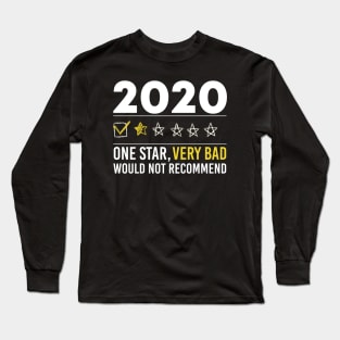 Would Not Recommend 2020 One Star Review Long Sleeve T-Shirt